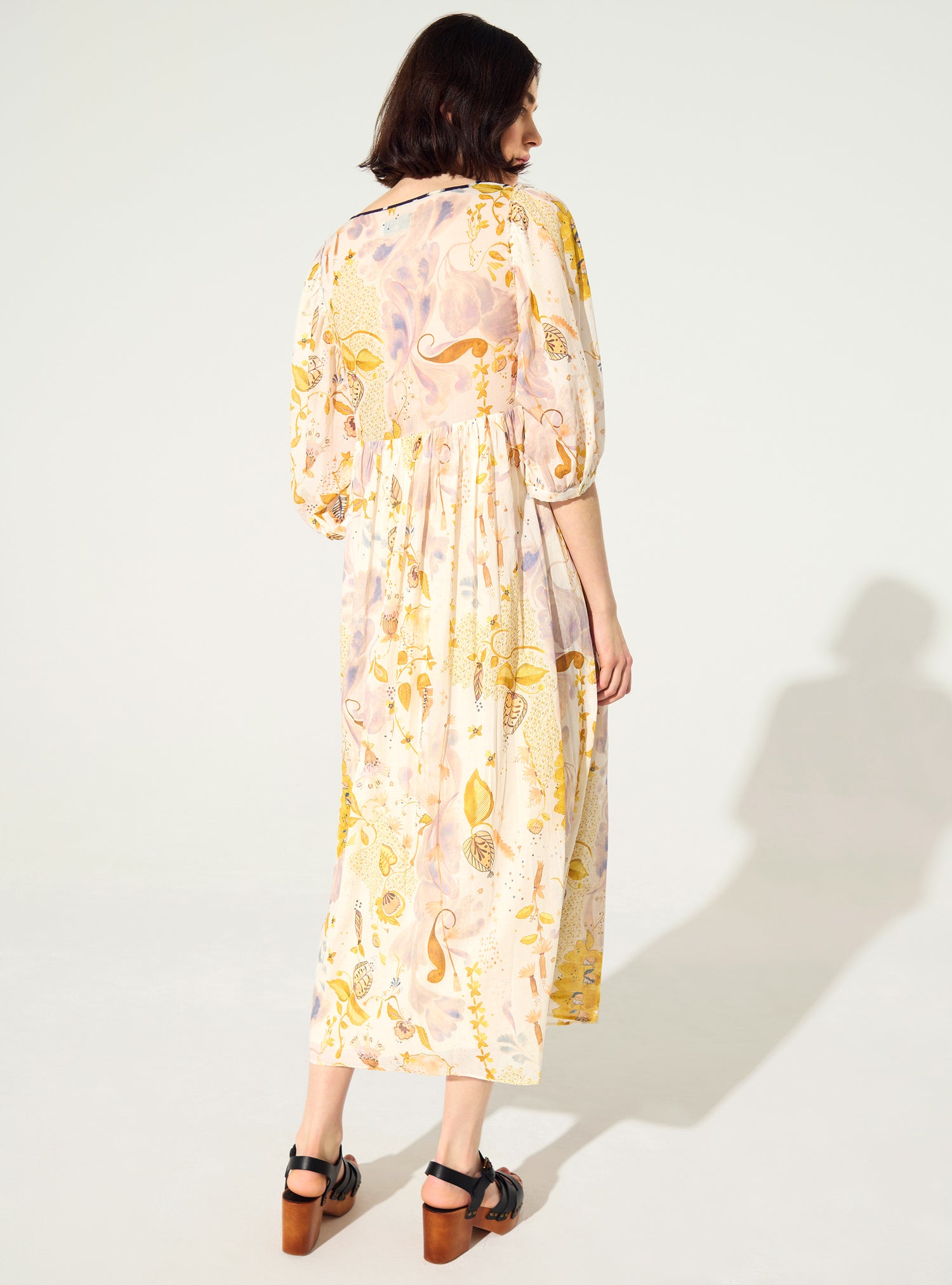 loose fitting cotton dresses Cotton Linen Dresses for Women Plus Size Crewneck Half Sleeve Loose Fit Solid Color Soft Midi Dresses